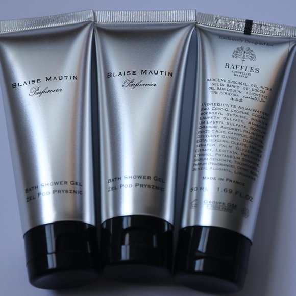 3 Blaise Mautin Raffles Hotel Shower Gel Set Lot - Picture 1 of 1